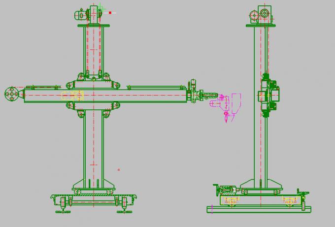 Rotación motorizada y carretón del viaje, columna y manipulante motorizados de la soldadura automática del auge
