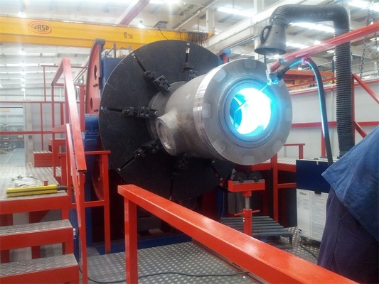 línea de soldadura hidráulica industrial del haz 18T 6.5m/Min Flange Straightening Machine